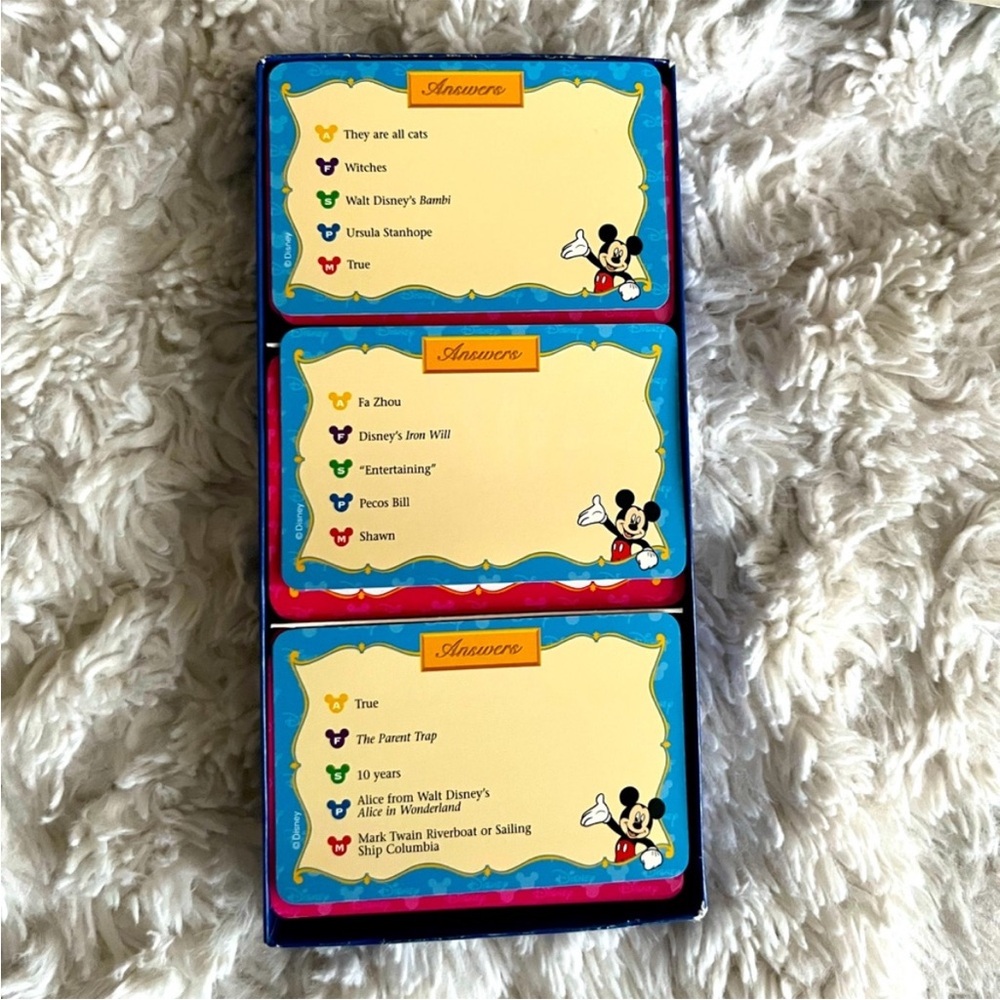 Disney Trivia Cards
